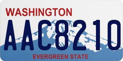 WA license plate AAC8210