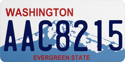 WA license plate AAC8215