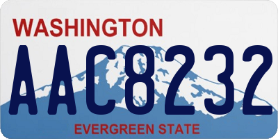 WA license plate AAC8232