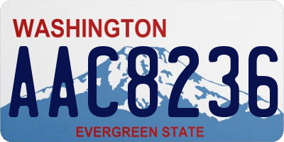 WA license plate AAC8236