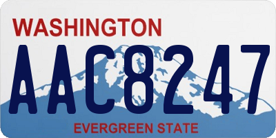 WA license plate AAC8247