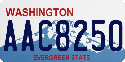 WA license plate AAC8250