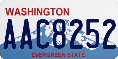 WA license plate AAC8252