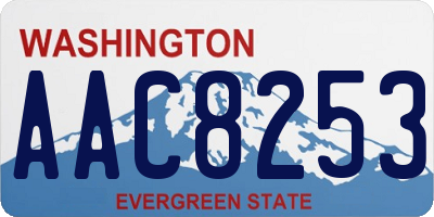 WA license plate AAC8253