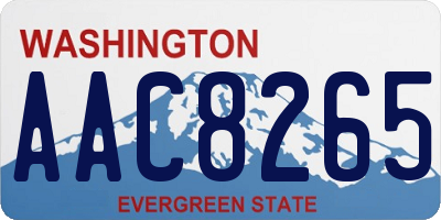WA license plate AAC8265