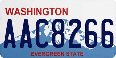 WA license plate AAC8266