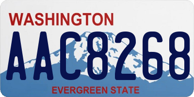WA license plate AAC8268