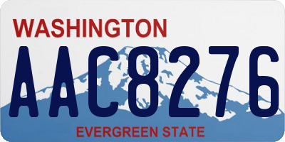 WA license plate AAC8276
