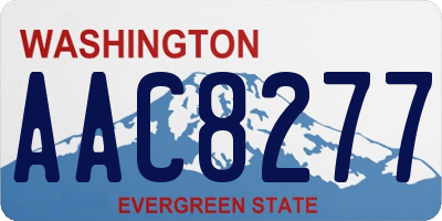WA license plate AAC8277