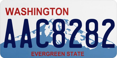 WA license plate AAC8282