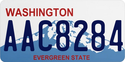 WA license plate AAC8284