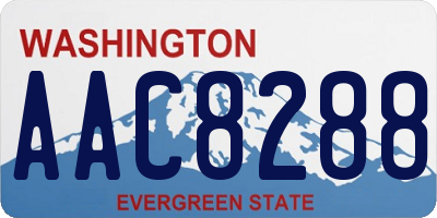 WA license plate AAC8288