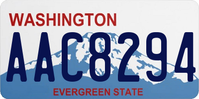 WA license plate AAC8294