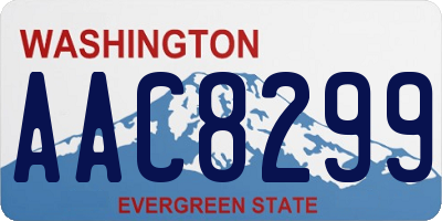 WA license plate AAC8299