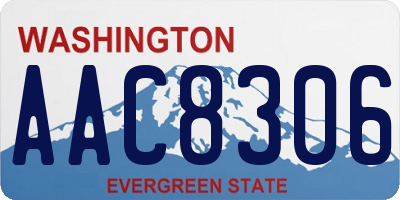 WA license plate AAC8306