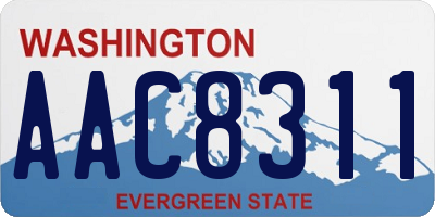 WA license plate AAC8311