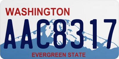 WA license plate AAC8317