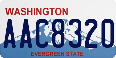 WA license plate AAC8320