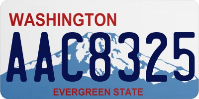 WA license plate AAC8325