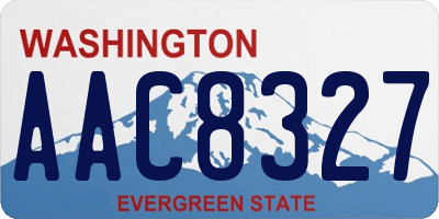 WA license plate AAC8327