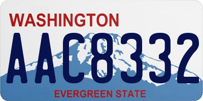 WA license plate AAC8332