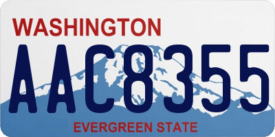 WA license plate AAC8355