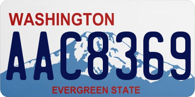 WA license plate AAC8369