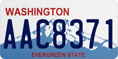 WA license plate AAC8371