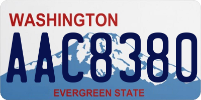 WA license plate AAC8380