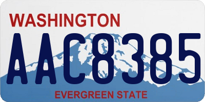 WA license plate AAC8385