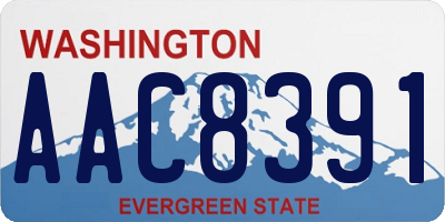 WA license plate AAC8391