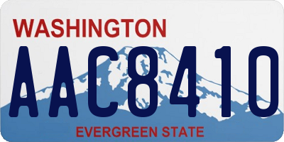 WA license plate AAC8410