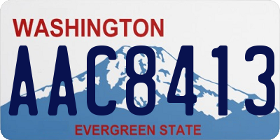 WA license plate AAC8413