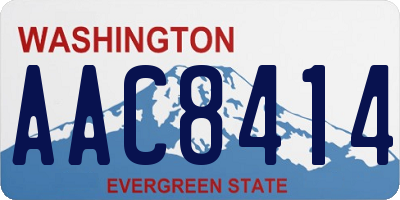 WA license plate AAC8414