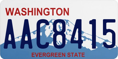 WA license plate AAC8415