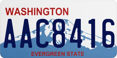 WA license plate AAC8416