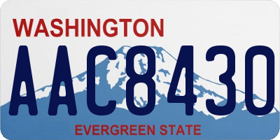 WA license plate AAC8430