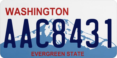 WA license plate AAC8431