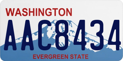 WA license plate AAC8434