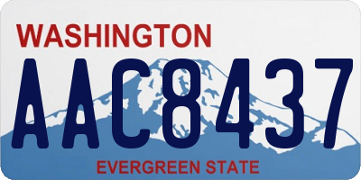 WA license plate AAC8437