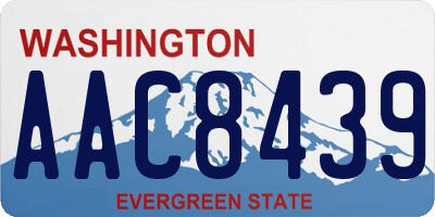 WA license plate AAC8439