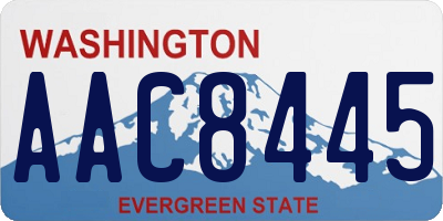 WA license plate AAC8445