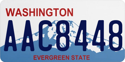 WA license plate AAC8448