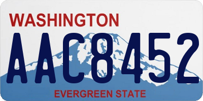 WA license plate AAC8452