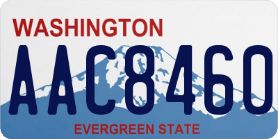 WA license plate AAC8460