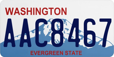 WA license plate AAC8467