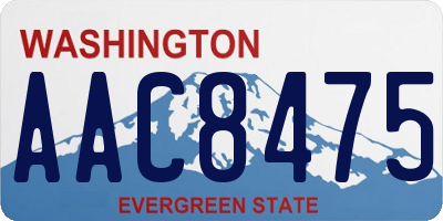 WA license plate AAC8475