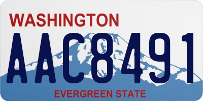 WA license plate AAC8491