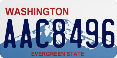 WA license plate AAC8496