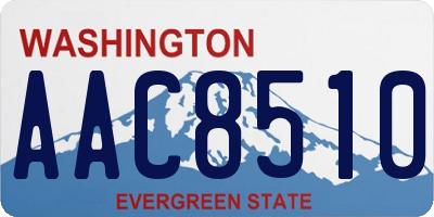 WA license plate AAC8510